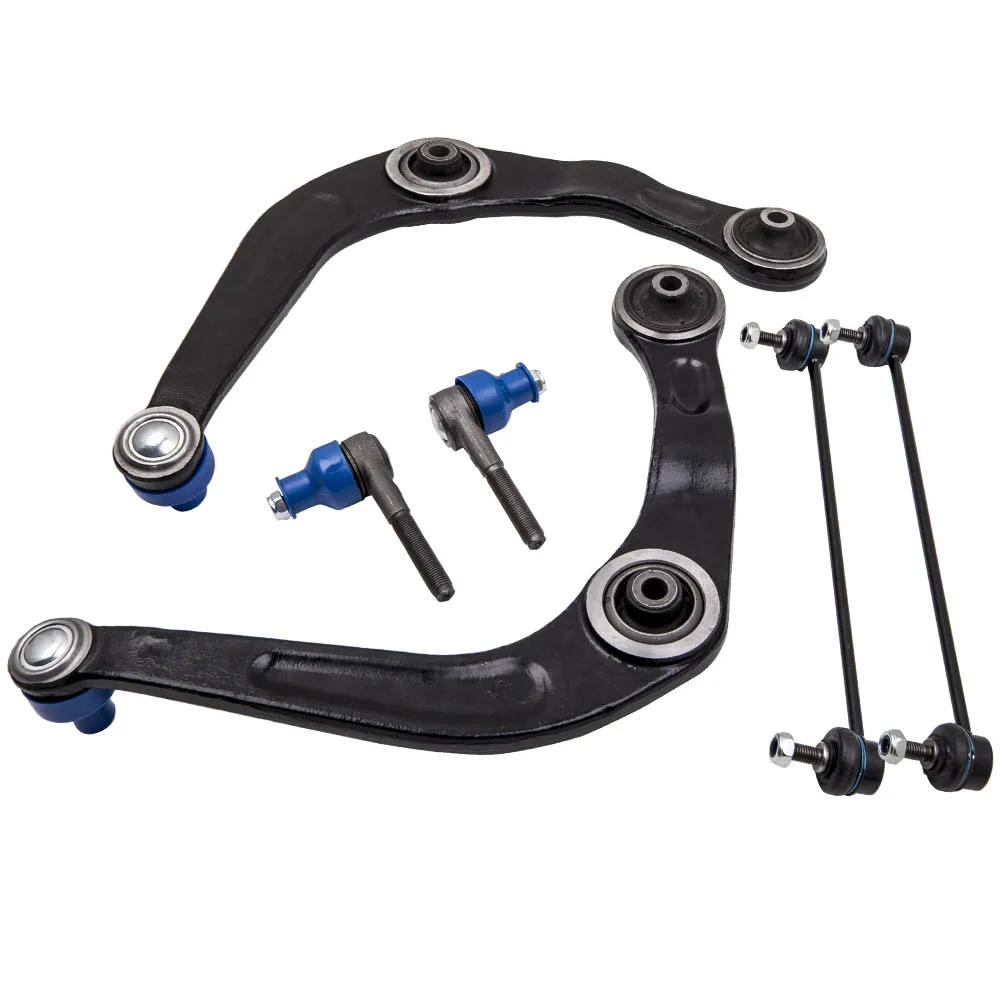 Suspension Control Arm Wishbone+Stabiliser Link+Tie Rod End For Peugeot 206