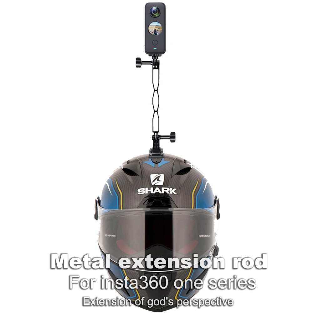 Supporto per casco unicorno Insta360 per Insta360 ONE X2 / ONE R / ONE X accessori per braccio di prolunga in lega di alluminio
