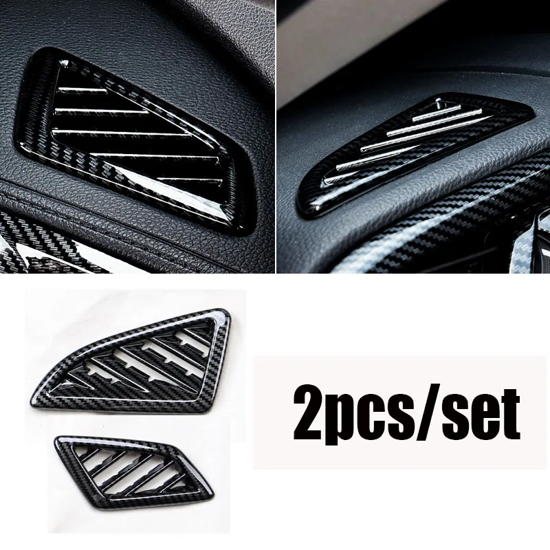 

For Honda Civic 10th 2016-2019 2020 ABS carbon fiber Dashboard L&R Air Outlet Vent Trim 2pcs