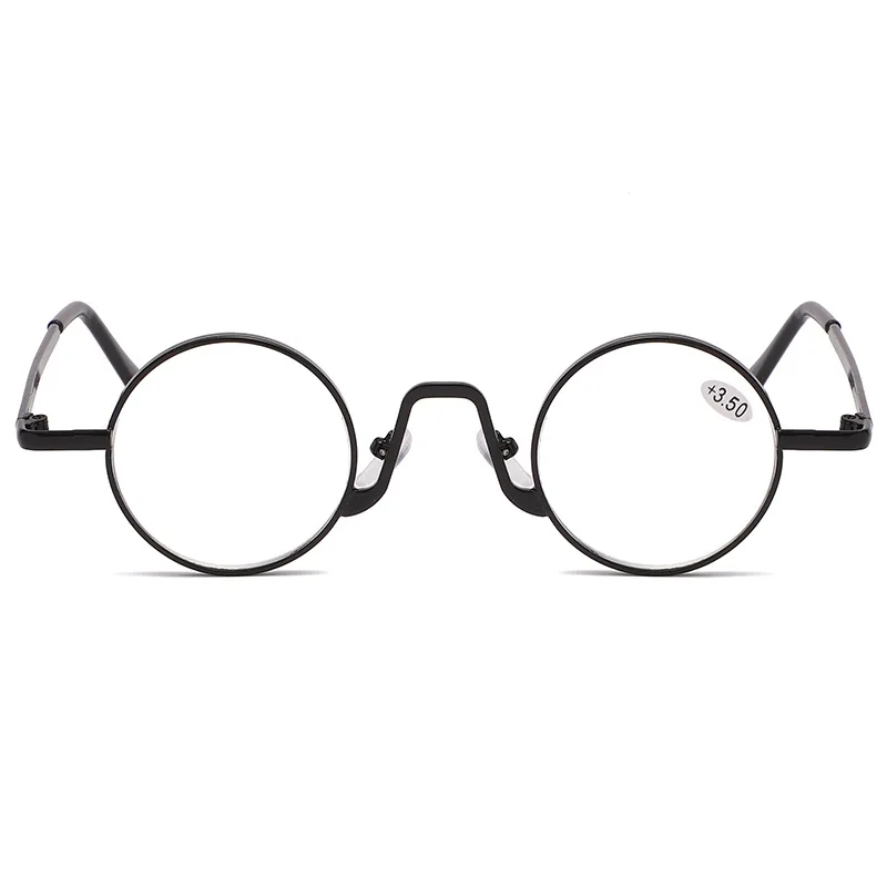 Vintage Small Round Anti-fatigue Reading Glasses Gold Silver Metal Computer Eyewear Ultralight Clear Magnifier