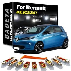 BADEYA 9Pcs Canbus Car LED Interior Reading Map Trunk Lights Kit For Renault ZOE 2013 2014 20015 2016 2017 LED Bulb No Error