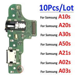 10Pcs USB Charger Charging Port Dock Connector Board Flex Cable For Samsung A10S A20S A30S A50S A21s A12 A02s A03s A03 Core