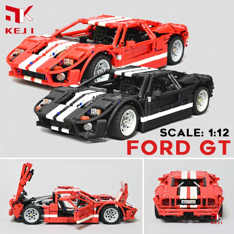 

KEJI MOC-11473 2005 Ford GT 1:12 1:16 Super Racing Car Model Building Blocks Bricks Kit DIY Toys Christmas Gift