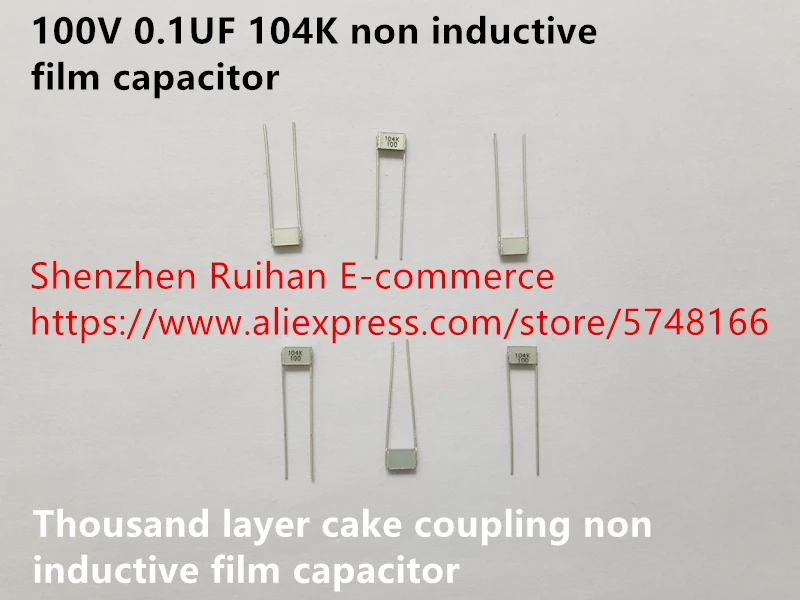 Original new 100% 100V 0.1UF 104K thousand layer cake coupling non inductive film capacitor (Inductor)