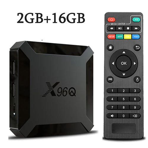 Hot X96Q Android 10.0 Snelle Smart TV BOX 2GB 16GB Allwinner H313 Quad Core 4K 2.4G Wifi Set-top box 1G8G Mediaspeler