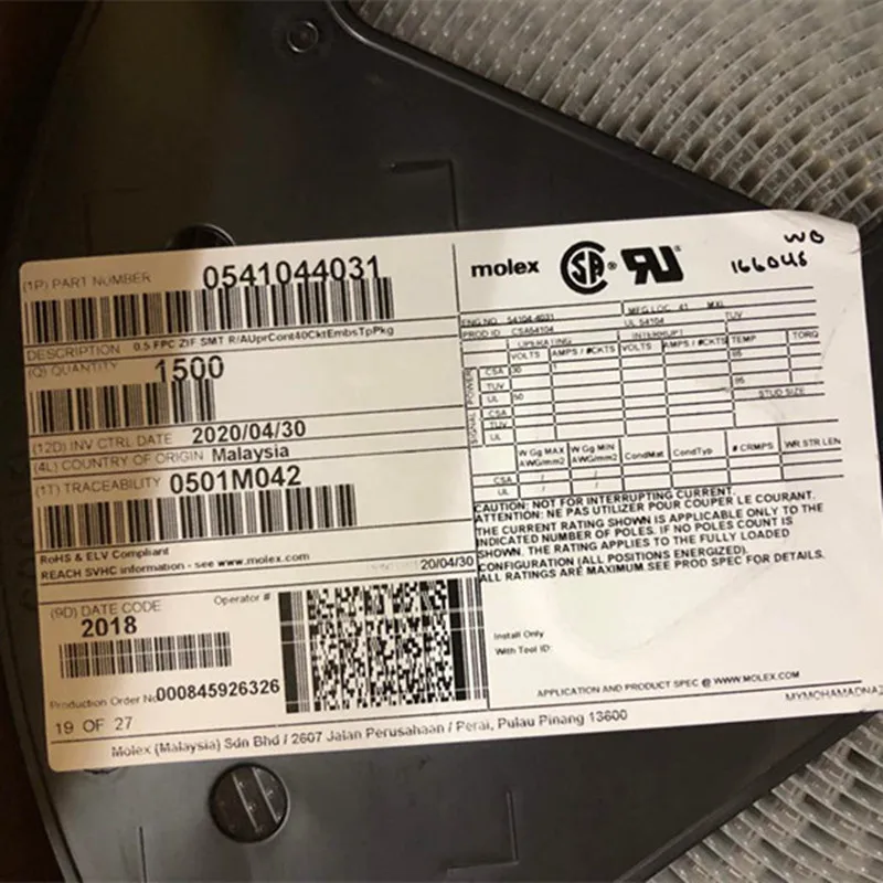 FFC/FPC 커넥터 몰렉스 54104-4031 541044031     0.5MM 40P