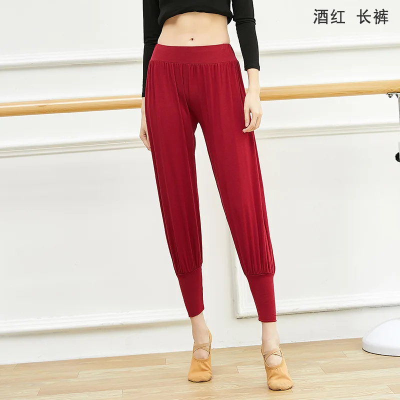 2021 Soft Latin Dance Hight Waist Pants For Women White/black Trousers Yoga Pants Samba Salsa Ballroom Practice Wear Tango Pants