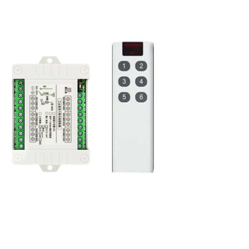 DC 12V 24V 6CH Relay Module 315/433MHz Receiver Wireless Remote Control Switch Motor Controller For Light Garage Door Opener