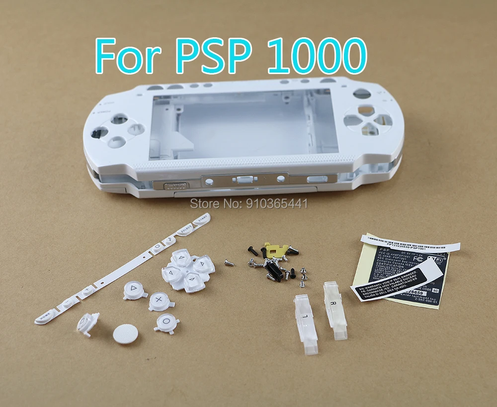 게임 콘솔 하우징 쉘 케이스 커버 교체, PSP 1000 버튼 포함, 1 세트