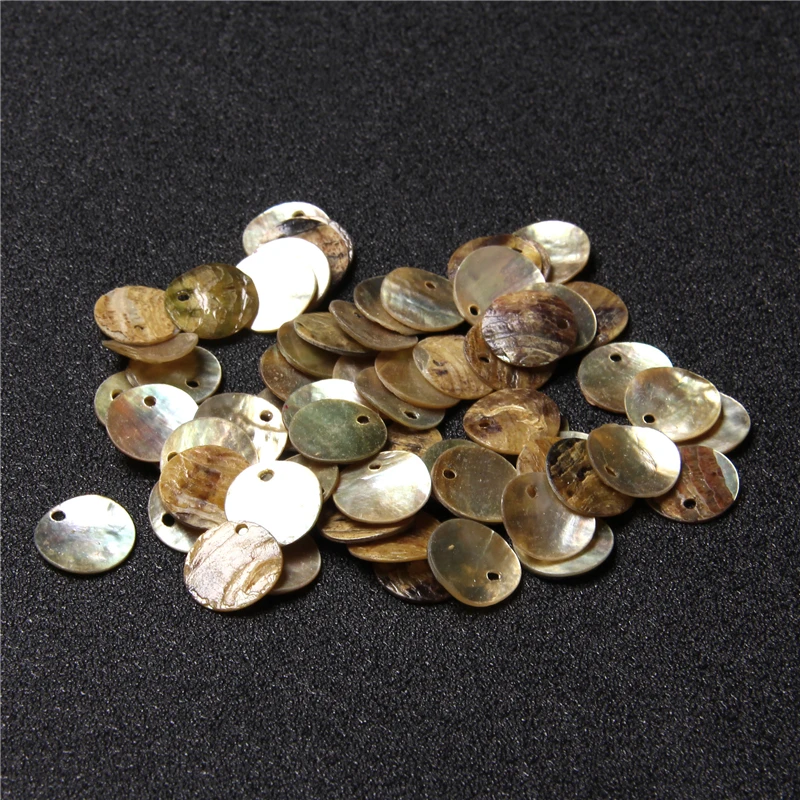 12mm Coin Round Yellow Shell Beads Charms Disc Natural Mother of Pearl Beads for Jewelry Making MOP Slice Necklace Earrings DIY