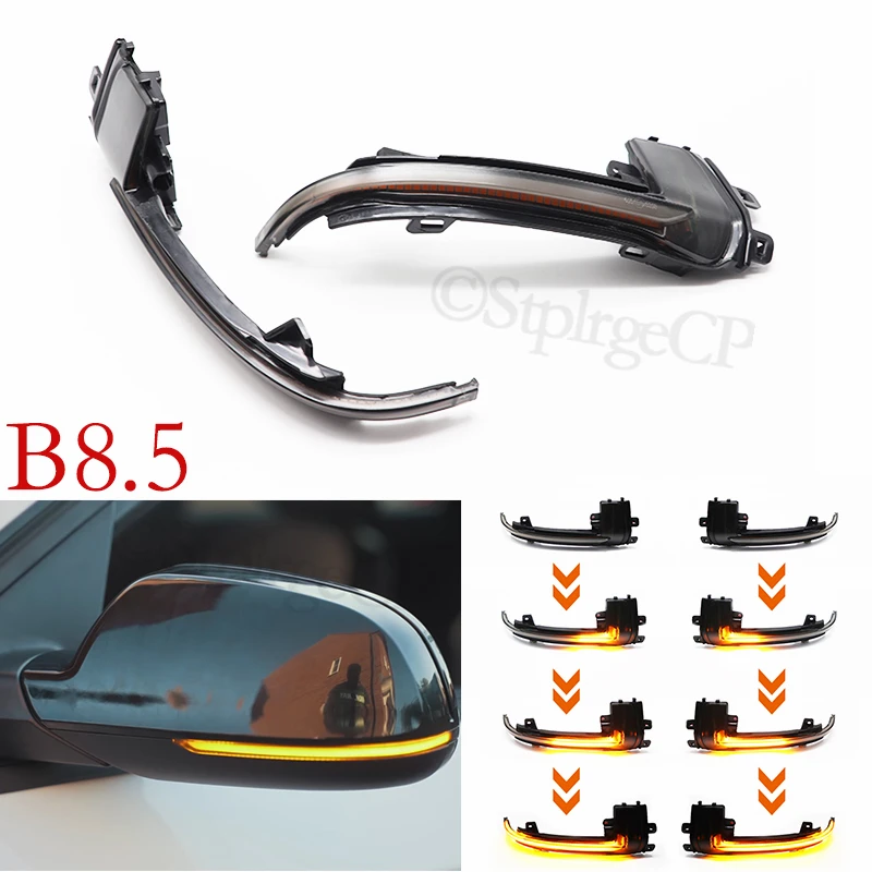 For Audi A4 A5 B8.5 RS5 B8 A3 8P RS3 Dynamic Turn Signal LED Blinker RS4 Sline S5 Sequential Side Mirror Light 2011-2016