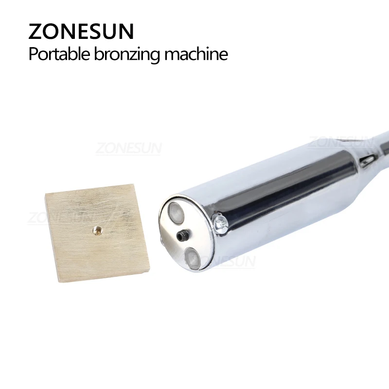 ZONESUN Portable Manual Leather Bread Paper Card Hot Stamping Embossing Machine Branding Iron With Adjustable Temperature