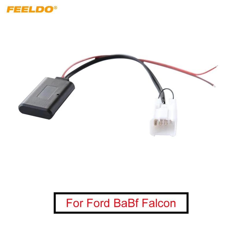 

FEELDO 1PC Car 5Pin Wireless Bluetooth Au-in Receiver Cable Adapter for Ford BaBf Falcon Radio Audio AUX Wire Cable