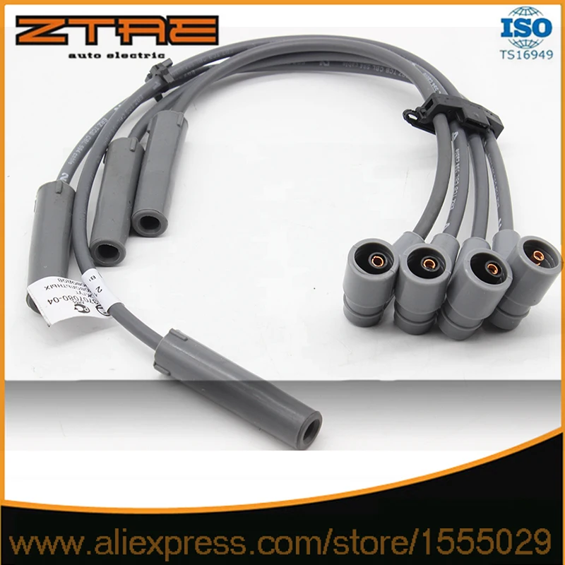 Juego de cables de bujía, Cable de encendido apto para Lada 2111-3707080-04