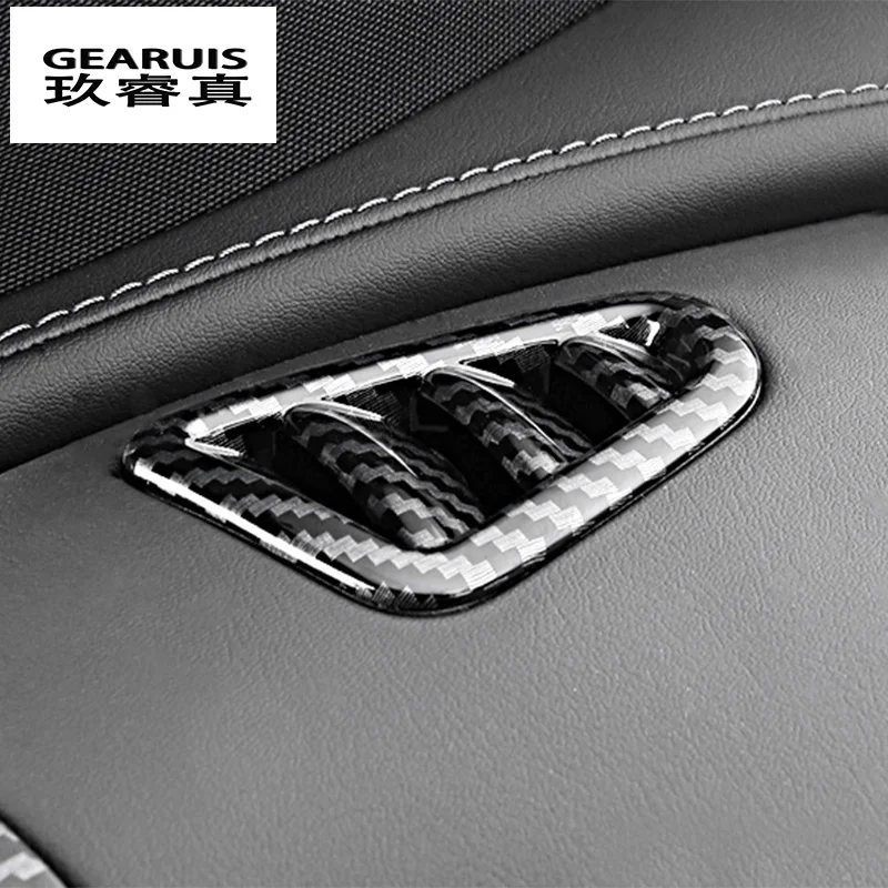 For Mercedes Benz C Class W206 2022 Car Carbon fiber Interior Accessories Seat Headrest Button Adjusting Cover Sticker Panel