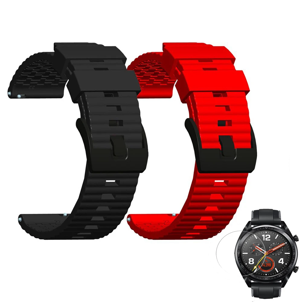 실리콘 스트랩, 화웨이 워치 GT 2e 46MM 교체용 팔찌 벨트 손목 밴드 화웨이 워치 GT 2 42MM GT2E 용 워치 밴드 스트랩