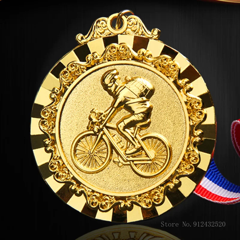 Customized General Metal Bicycle Medal, Riding Activity, Road Race, Mountain Bike Competition, Gold, Silver and Bronze Souvenirs