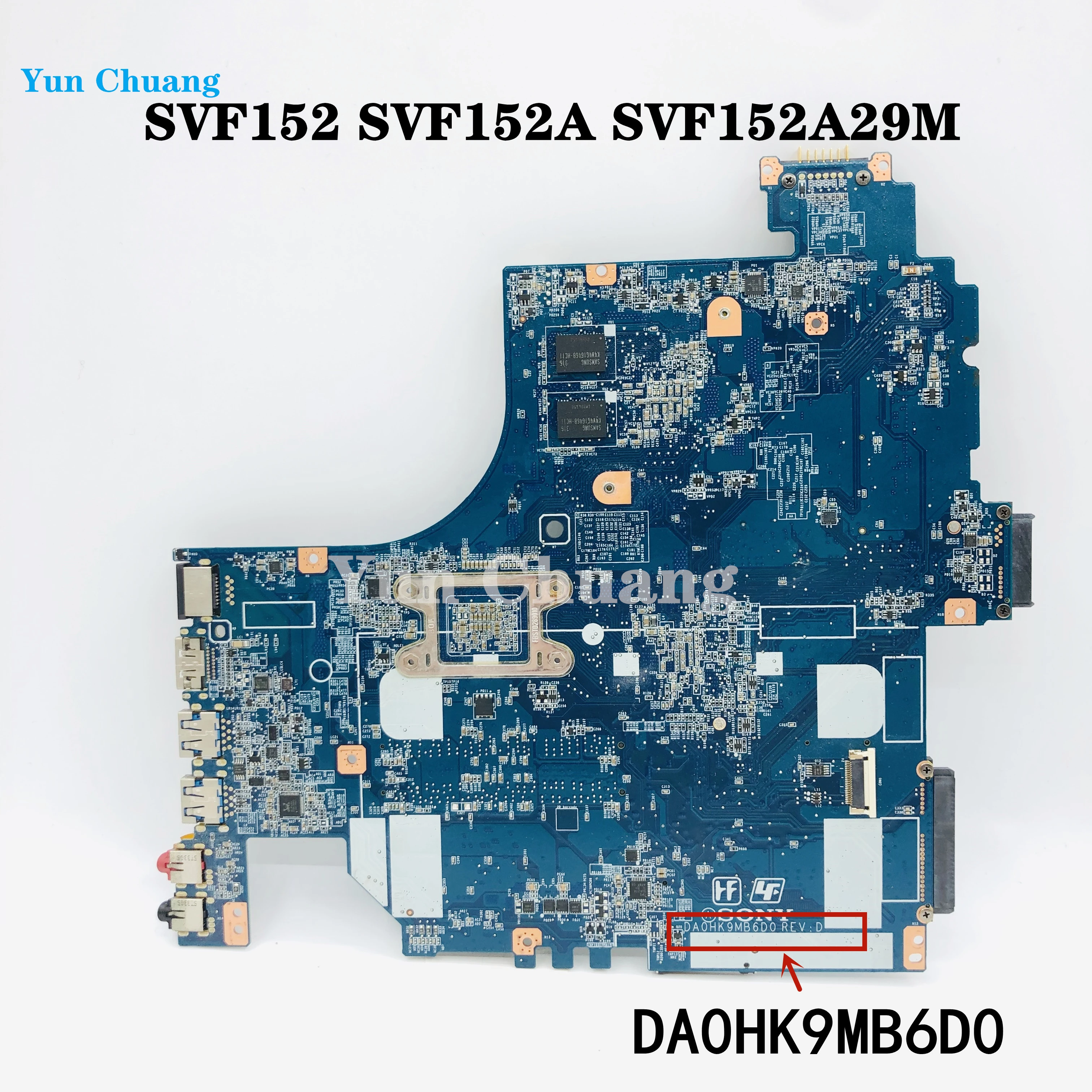 DA0HK9MB6D0 Main board For Sony vaio SVF152 SVF152A SVF152A29M Laptop Mothebroard With SR0XG i7-3537U CPU GT740M 2G GPU DDR3