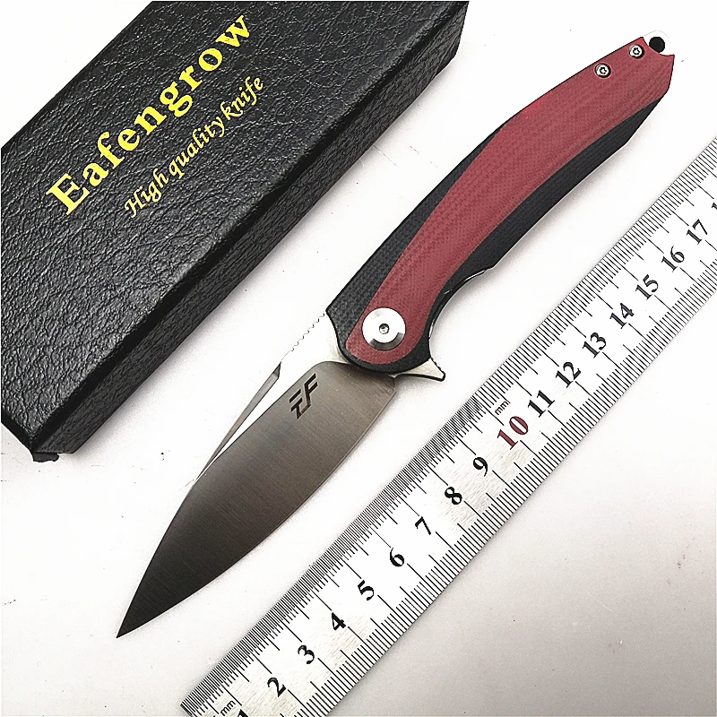 

Eafengrow EF954 Ball Bearing Flipper D2 Blade G10 Handle Outdoor/Camping/Hunting/Knife Utility/Survival/EDC/Folding Knife