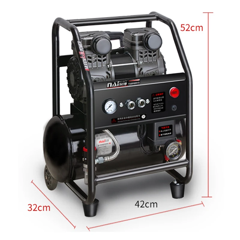 15L 1580W Air pump air compressor Small silent industrial grade air compressor Oil-free air compressor for woodworking painting