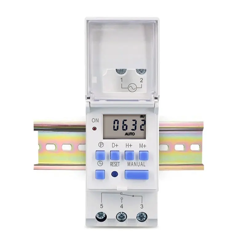 New type Din Rail 2 wire Weekly 7 Days Programmable Digital TIME SWITCH Relay Timer Control AC 220V 230V 12V 24V 48V 16A