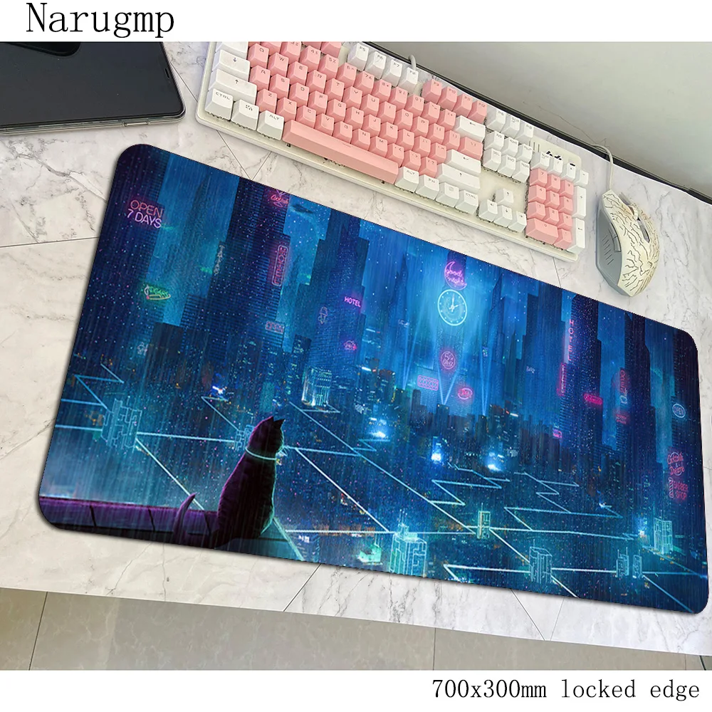 Funny Cat mouse pad gamer HD pattern mousepad 700x300x4mm rubber desk mat Adorable gaming accessories pc keyboard mats oversized