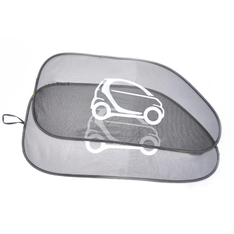 2pcs Car Styling Accessories Sun Shade Auto UV Protect Curtain Side Window Sunshade Mesh For Smart 451 Fortwo 453 Fortwo Forfour