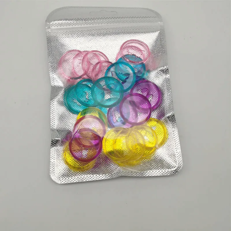 24Pcs/Lot Plastic Binding Rings 28MM Butterfly Loose-leaf Buckle Transparent Buckle Mushroom Hole Notebook Binding Disc