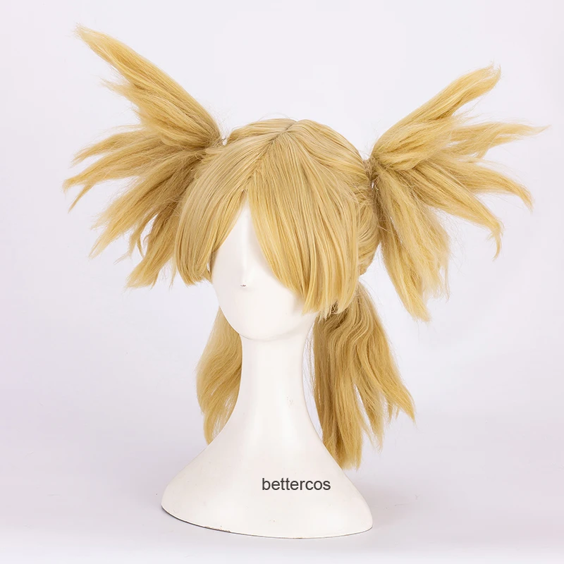 Temari Nara Cosplay Wig Golden Blonde Heat Resistant Synthetic Hair Wig + Wig Cap