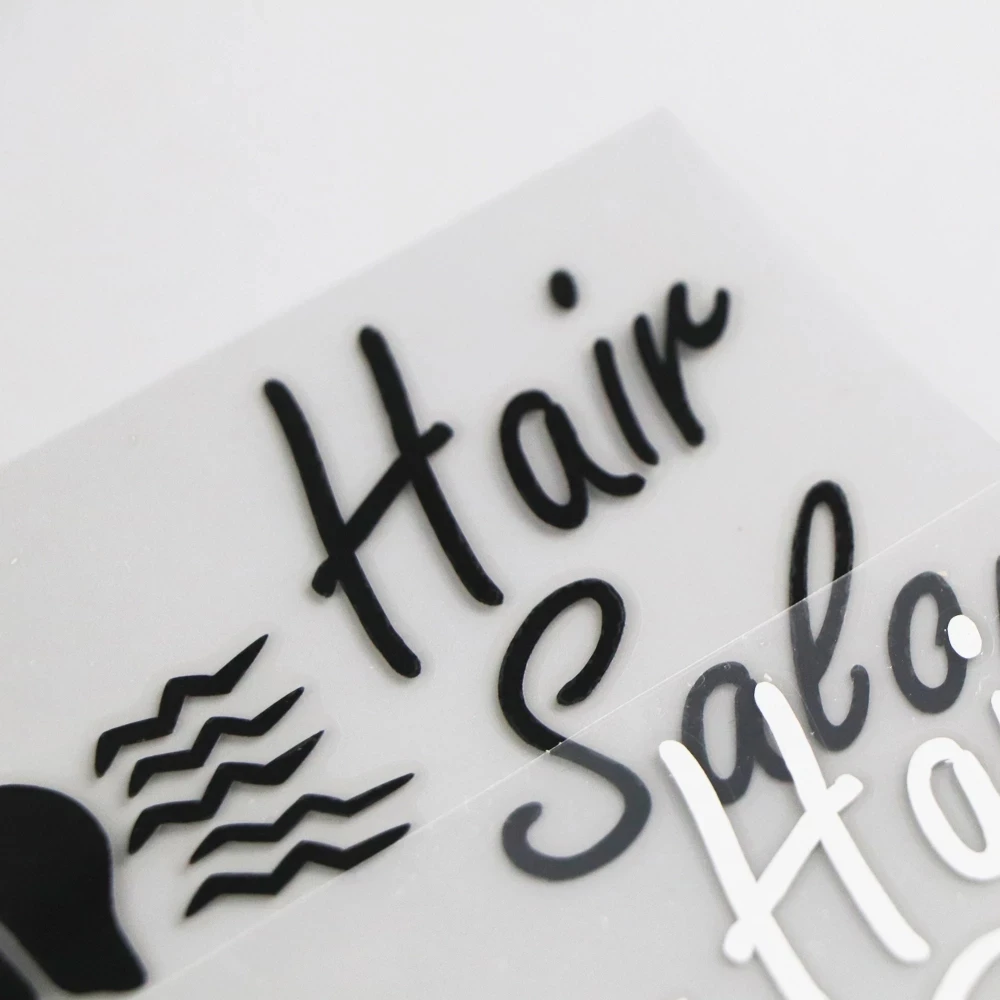 15.3×9.7CM Funny Cartoon Hair Salon Car Sticker Vinyl Decal Modern Pattern Black/Silver 4C-0540