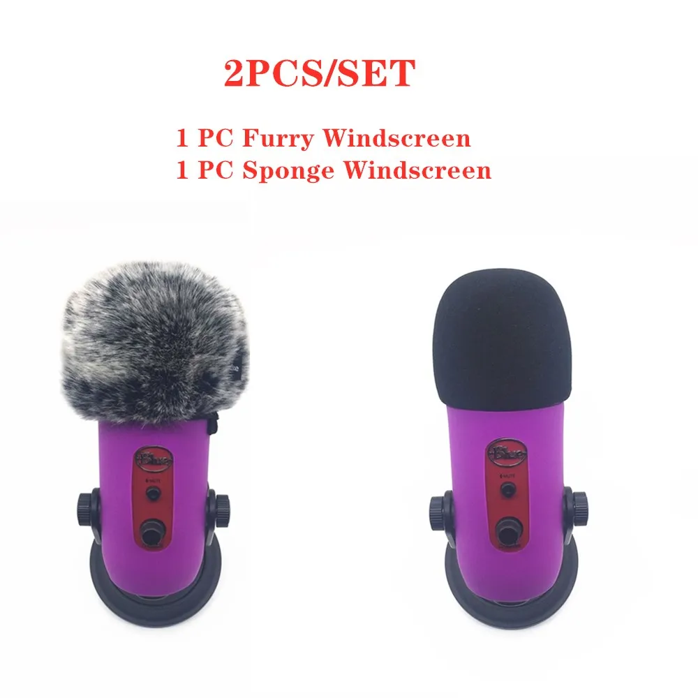 

Dead Cat Outdoor Microphone Artifical Furry Windshield For Blue Yeti With Sponge Mic Cover Windproof Foam Blue Mantis