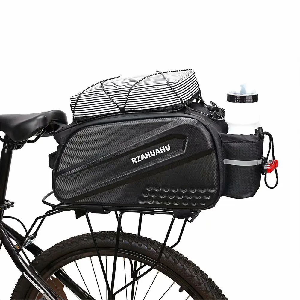 New 2024 10L Bicycle Rear Rack Bag Reflective Waterproof Cycling Luggage Bike Rack Trunk rear seat storage bag  Shoulder Bag