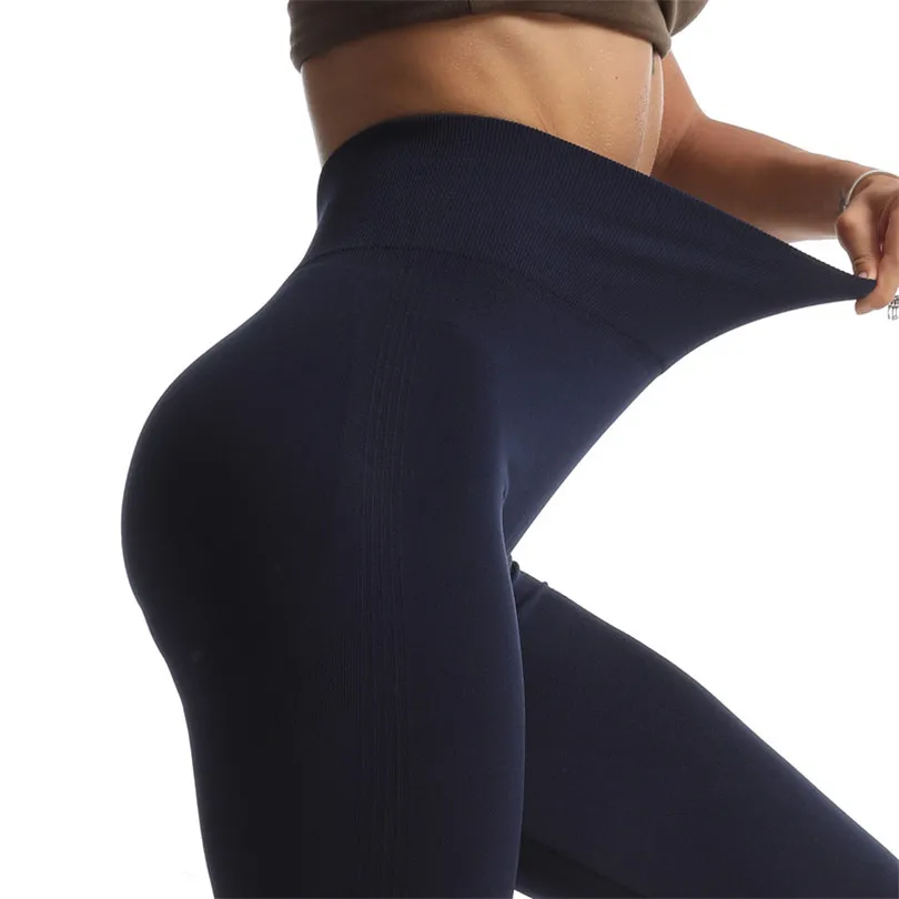 INDJXND New Seamless Yoga Pant High Elastic Sports Fitness Legging Women Gym Running Training Girl Tight Ankle-Length Bottom