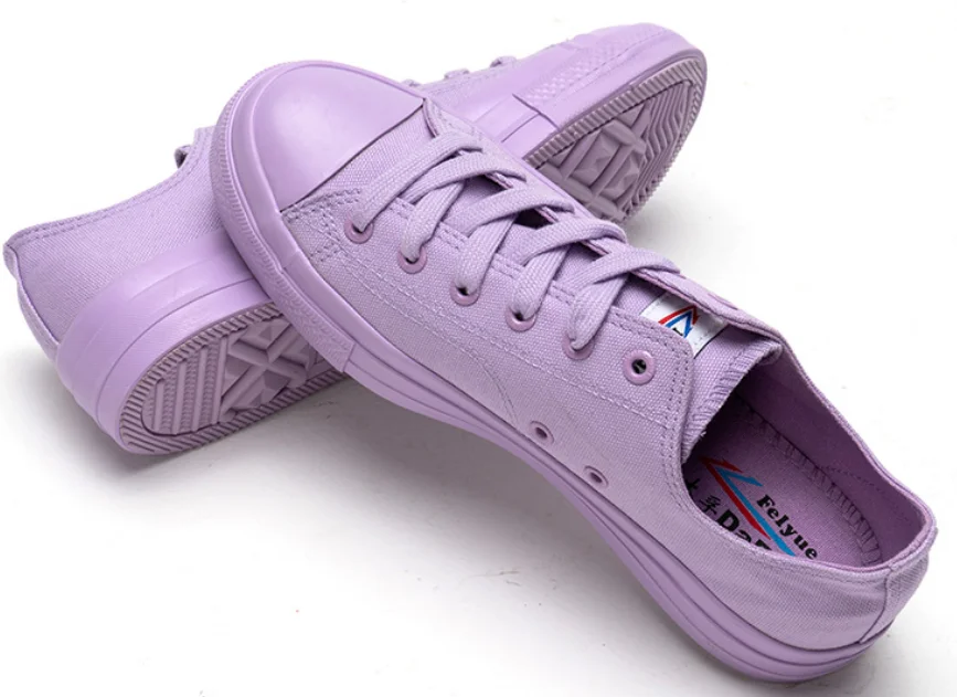 Maggie\'s Walker Women Fashion low-top Casual Shoes Lacing Canvas Casual Shoes Spring Candy-colored Platform Shoes Size 35~40