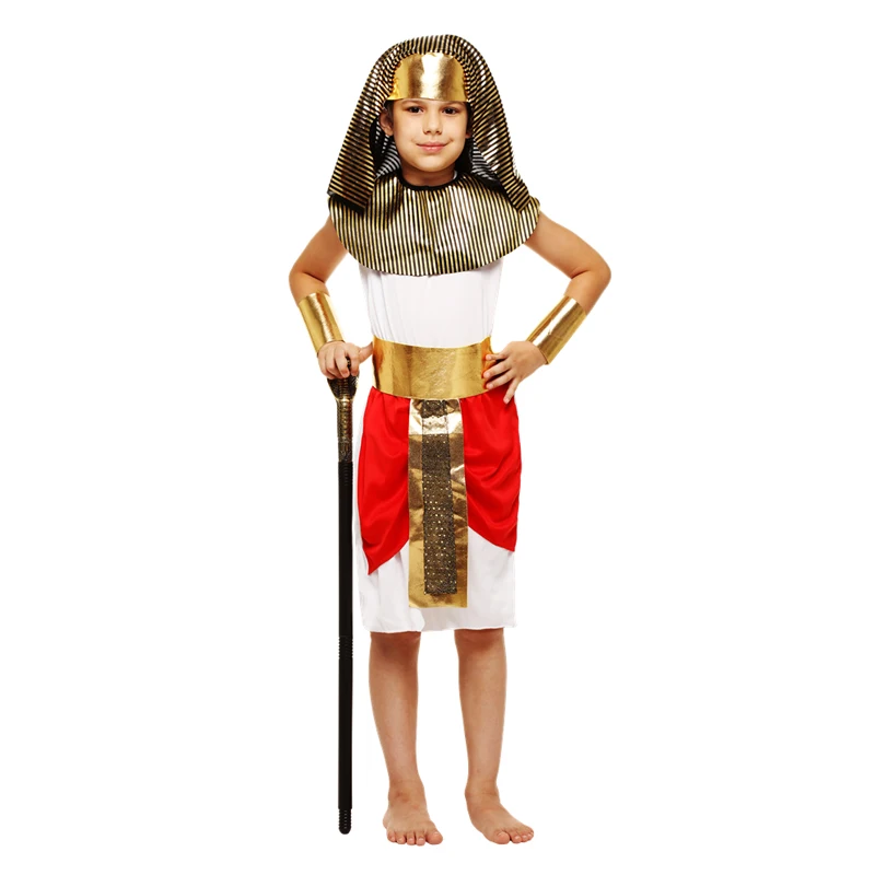 Costumes de cosplay du prince grec pour garçons, robe de paupières de Tutankhamon, césar, pharaon égyptien, roi d'Égypte, fête d'Halloween pour enfants