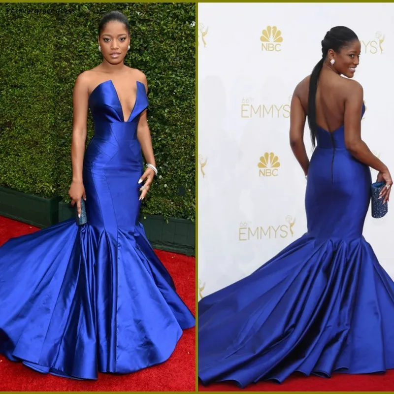 

Keke Palmer Emmy Awards Evening Dress New V Neck Long Women Wear Celebrity Party Dress Formal Event Gown Custom Made Plus Size