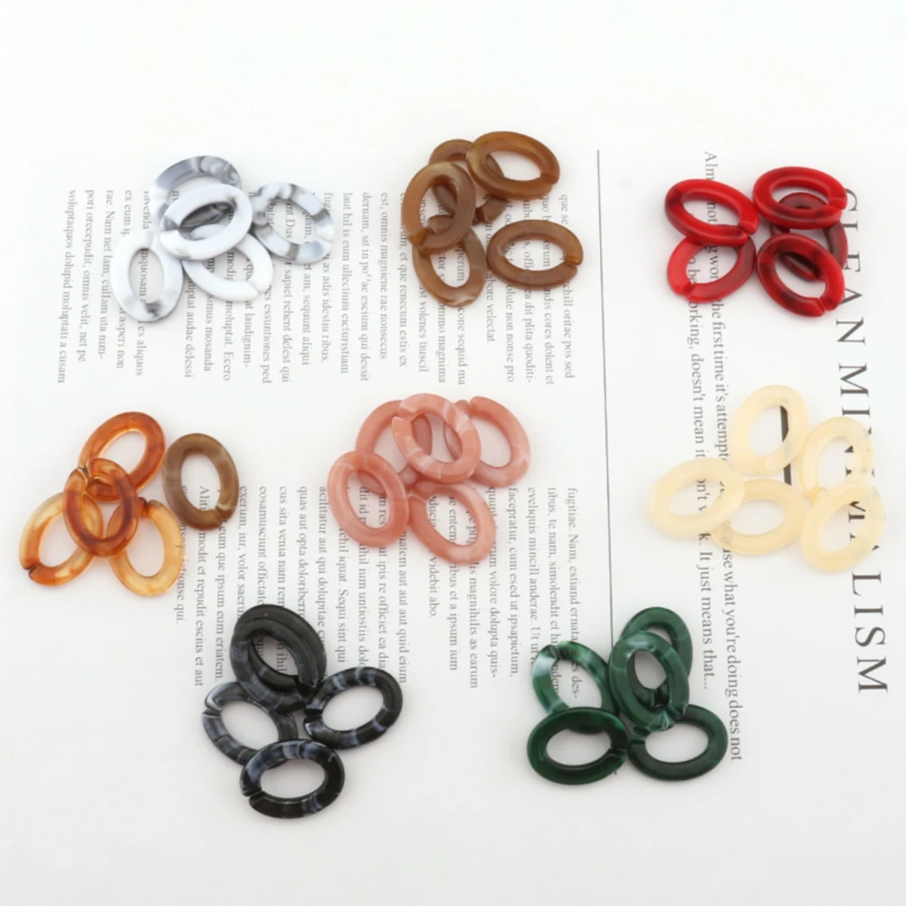 

10pcs, 20pcs Jewelry DIY accessories Acrylic resin chain Hand-made bags Accessory chain Acrylic removable matching accessories