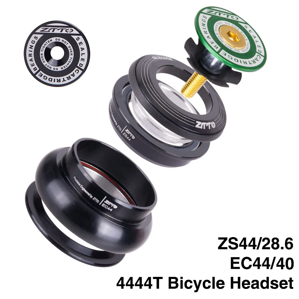 

Bicycle Headset MTB Bike 44mm ZS44 CNC 1 1/8"-1 1/2" 1.5 Straight Tube Frame to Tapered Tube fork Internal Threadless EC44 4444T