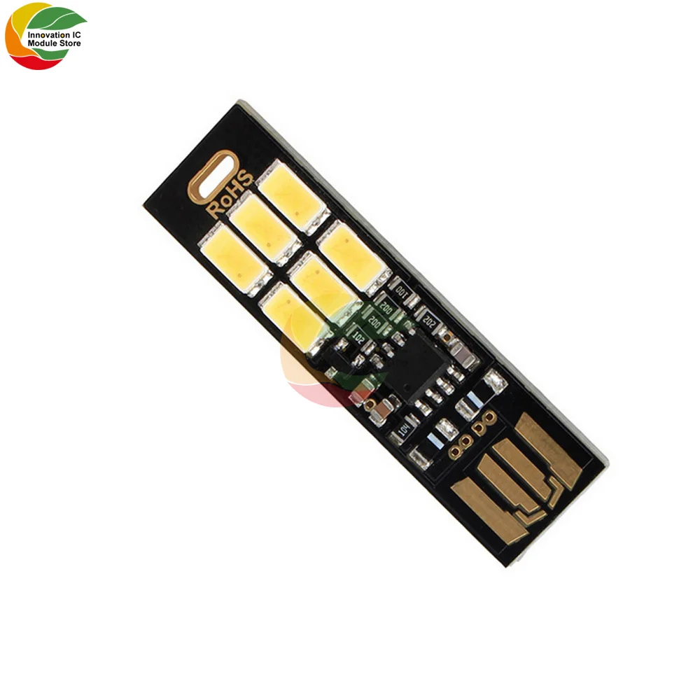 SMD 5730 USB Touch Control Light, 6 LED, Luz Regulável, Lâmpada para Banco de Potência, Computador, Laptop, Leitura, Mesa