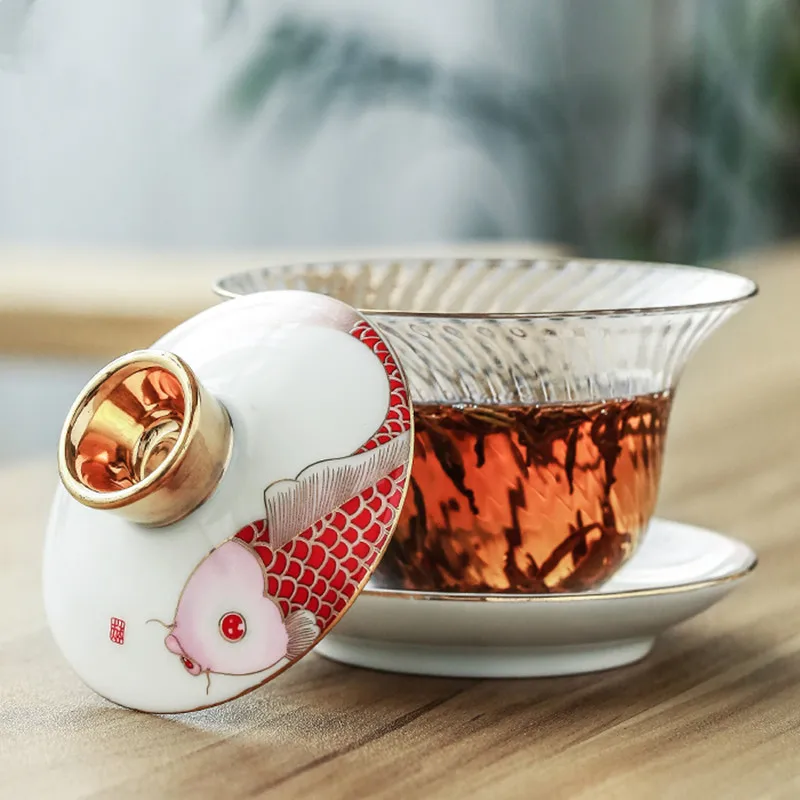 verre-emaille-avec-impression-de-poisson-tasse-transparente-bols-mickey-en-couvercle-de-soucoupe-accessoires-de-decoration-d'interieur-gaiwan-ume-tea