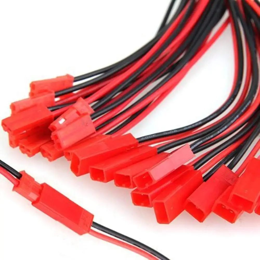 10 Pairs 100mm 150mm 22 AWG 2 Pin JST Plug Connector Male Female Plug Connector Cable Wire for RC Toys Battery LED Lamp