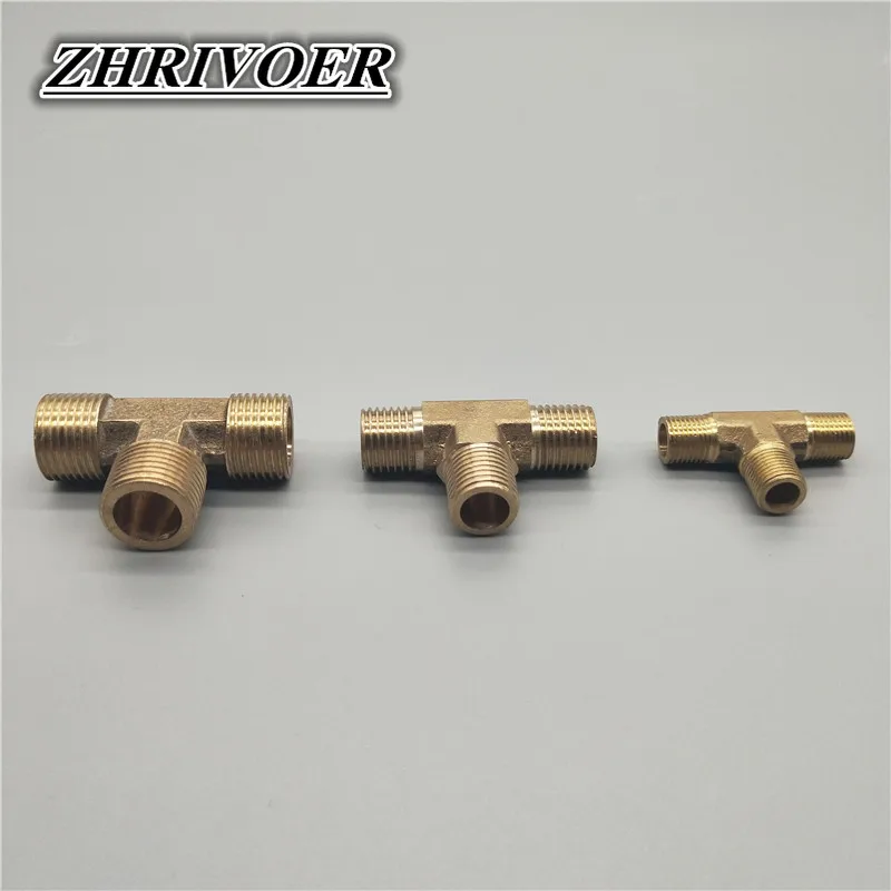 Медь 1/8 "1/4" 3/8 "1/2" 3/4 "1" BSP с наружной резьбой Тройник Тип 3 Way латунных фитингов адаптер соединитель смены навесного оборудования для очистки воды