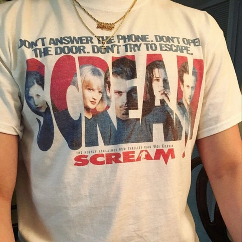 Scream Movie Women T-shirt Ghostface Horror Skeet Ulrich Loomis Comfortable T Shirts Casual Short Sleeve Top Mujer Camisetas Tee