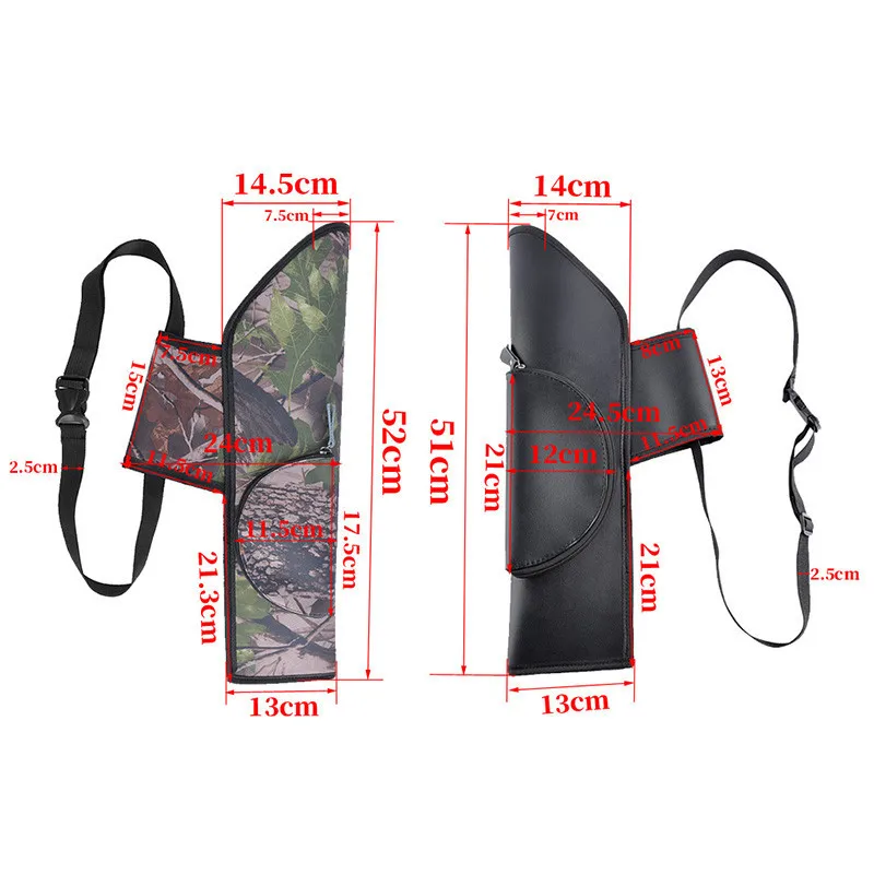 High Capacity Archery Arrow Quiver Left Right Hand Portable Waterproof Waist Hanging Quiver for Bow Arrow Hunting Accessories