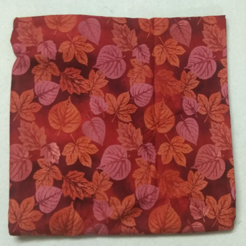 Pretty Autumn Brown Maple Leaf Printed Cotton Fabric 50x105cm Leaves Fabric Patchwork Cloth Bag Party Home Decoration