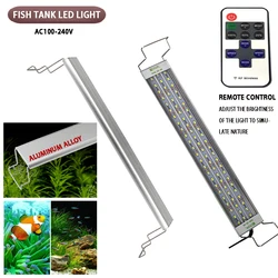 100-240v Aquarium LED Light Aluminum Alloy Material Lighting Landscape Light 18-75CM Telescopic Bracket Plant Aquarium LED Light