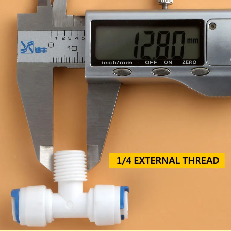 1/4 "Dép Tông Nam Nhanh Chóng Kết Nối 1/4" Ống Bằng Loại T Nước Kết Nối 3 Cách Lắp Thẩm Thấu Ngược bể Cá Cảnh Nam Tee