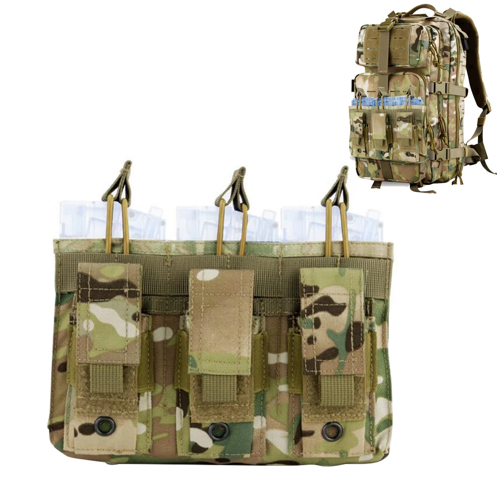

Nylon Tactical Molle Triple Magazine Pouch Open-Top System Paintball Hunting Equipment Multicam Bag Airsoft Accesorios