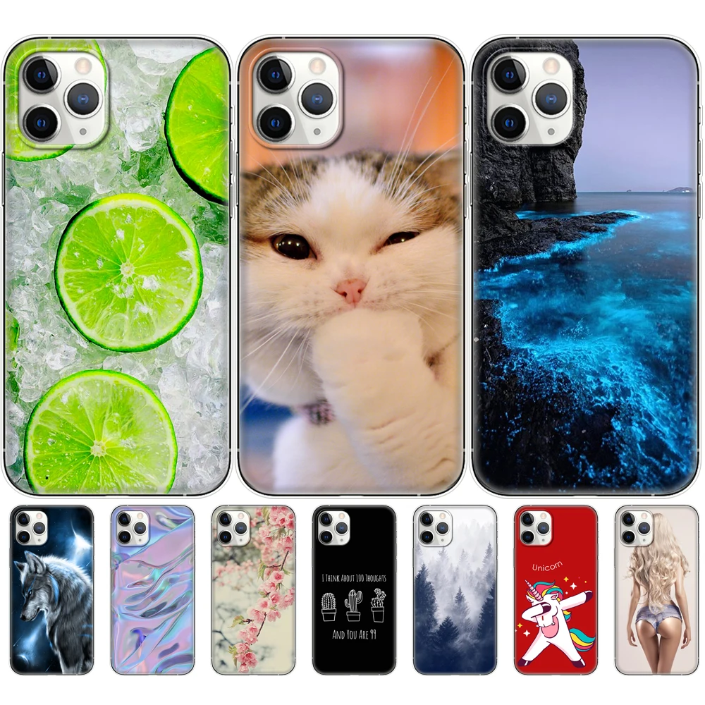 Case For iphone 11 Case cover soft silicon cover for iphone 11 pro max eleven coque etui bumper full 360 protective cute cartoon