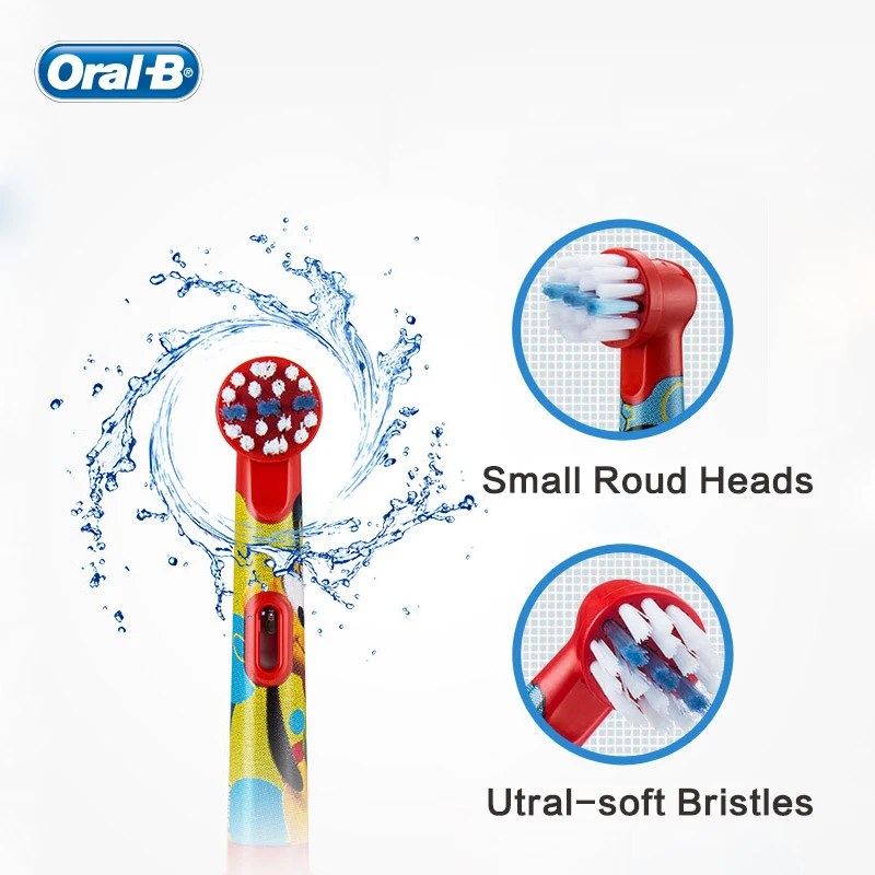 Oral B Toothbrush Heads Replacement Children Cartoon Soft Bristles Round Electric Tooth Brush Heads Oral Care for Kids 2Pcs/4Pcs